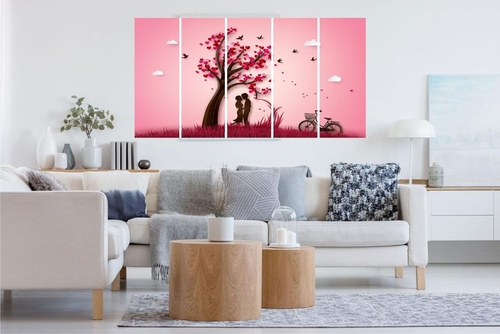 Set Of 5 Wall Painting multiple Frame For Home Decoration, Living