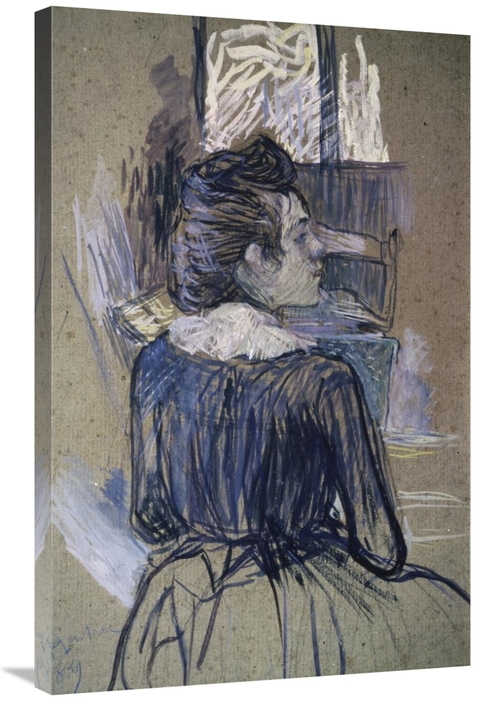 Global Gallery GCS-278196-36-142 36 in. Woman at the Widow Art Print -