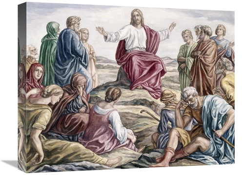 Global Gallery GCS-283336-22-142 22 in. Sermon on the Mount Art Print 