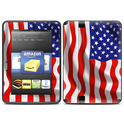 Flags AKF7-FLAG-USA Amazon Kindle Fire HD 2012 Skin - USA Flag