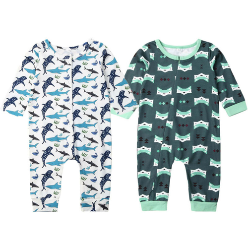 2019 Toddler Baby Boy Girl Cartoon Printed Romper