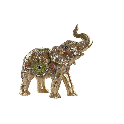 Decorative Figure DKD Home Decor 33 x 15,5 x 31 cm Elephant Golden