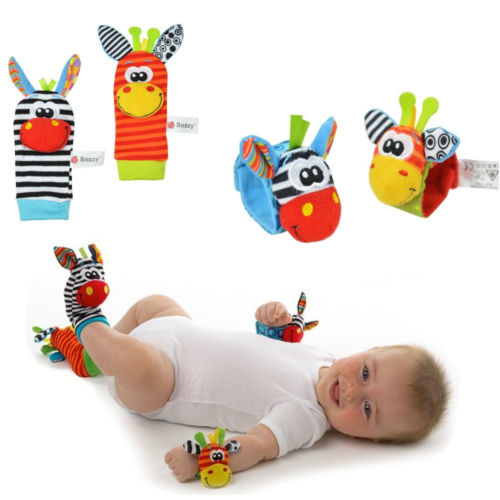 2016 Hot Baby Infant Cartoon Animal Soft Rattles