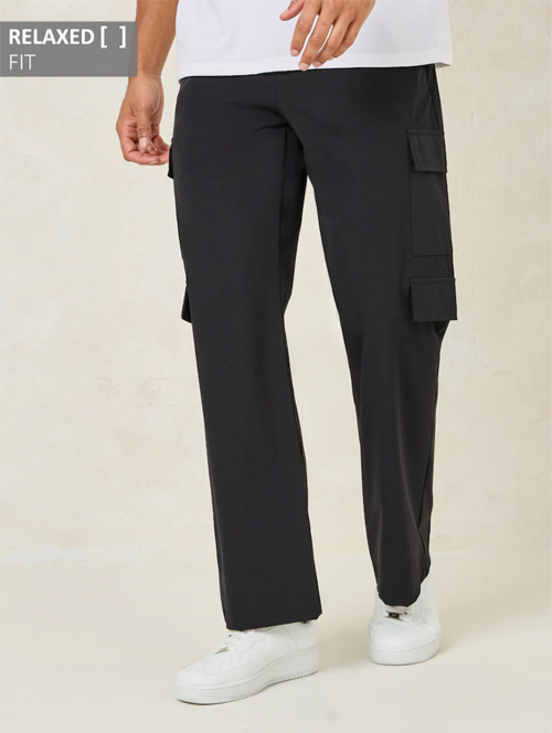 Men’s Cotton Cargo Pants (Color black) (Size 28)