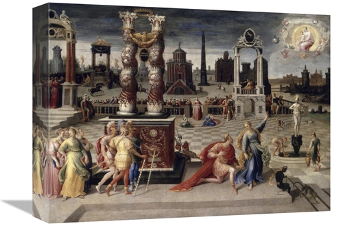 Global Gallery GCS-276976-16-142 16 in. Augustus & the Tiburtine Sibyl