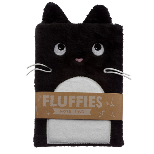 Fluffy Plush Notebook - Feline Fine Cat