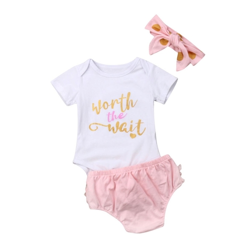 Newborn Baby Girls Romper Tops Jumpsuit Tutu Pants