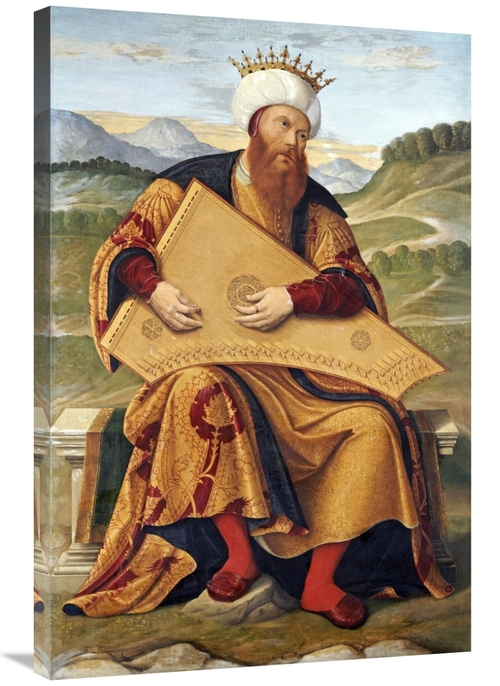 Global Gallery GCS-266125-36-142 36 in. King David Playing a Psaltery 