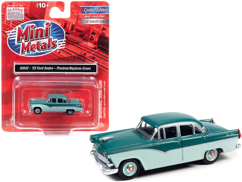 1955 Ford 4-Door Sedan Pinetree Green and Neptune Green 1/87 (HO)