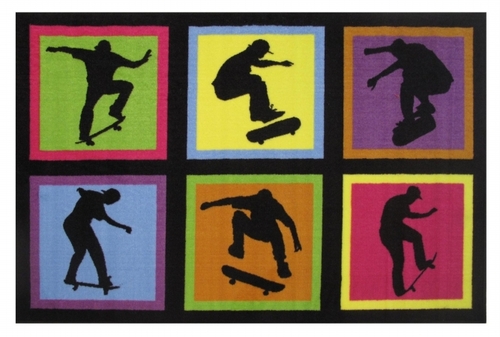 LA Rug, Fun Rugs Skateboarding Fun Rug