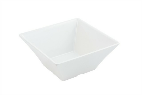 Bon Chef 53500WHITE 8 x 8 x 4 in. Melamine Square 1.62 quart Bowl,