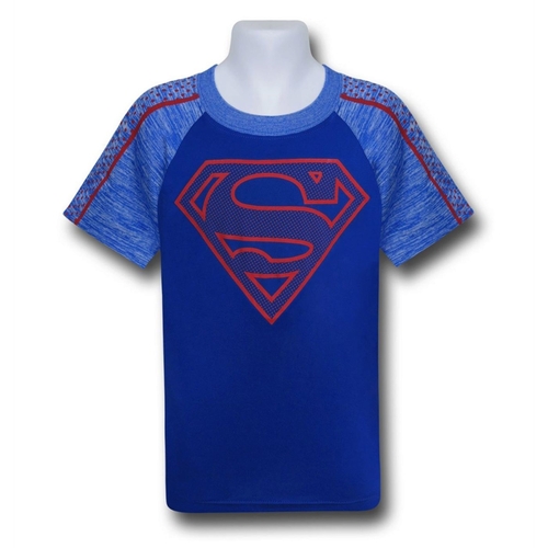 Superman tssupjuvysymspcdye5-6 Superman Kids Symbol on Blue Space Dye 