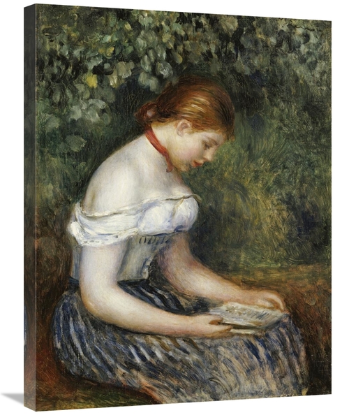 Global Gallery GCS-267108-30-142 30 in. The Reader - A Young Girl Seat