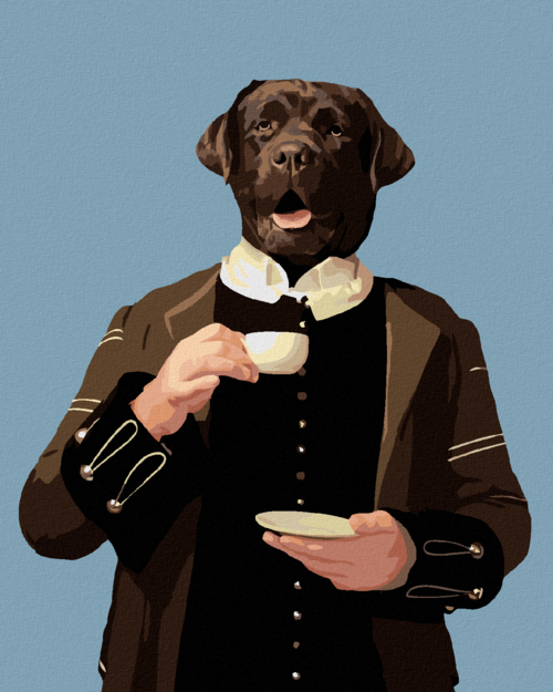 Paint by Numbers - ROYAL DOG AND COFFEE