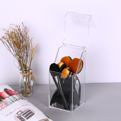 Clear Acrylic Dustproof Makeup Brush Organizer