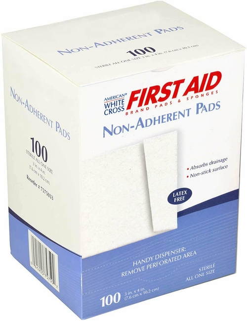 Non-Adherent Pads 3" x 4". Case of 1200 Sterile Absorbent Pads for