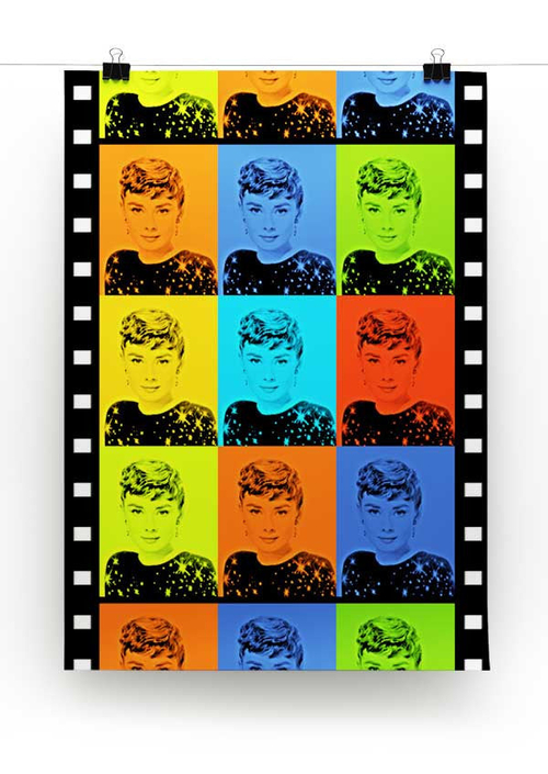 Audrey Hepburn Pop Art Canvas Print or Poster