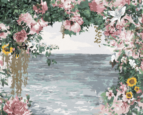 Paint by Numbers - FLORAL GATEWAY TO THE SEA