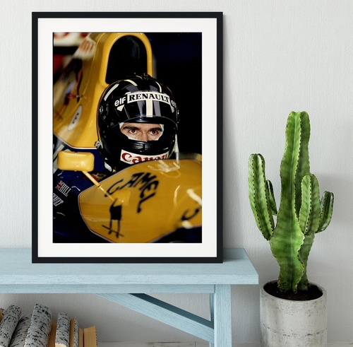 Damon Hill at Silverstone Framed Print