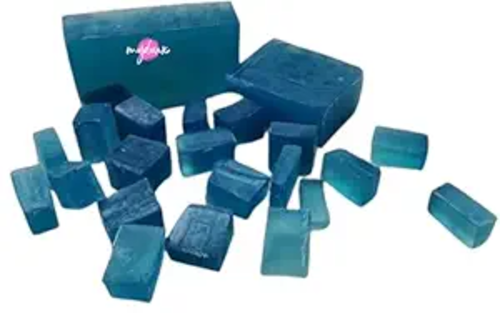 Mydoux Glycerine Soap Transparent Cut Melt Pour Base (Cool mint, 1 kg)