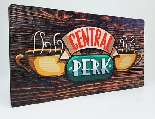Central Perk Handmade Wooden Sign Friends Tv Show Kitchen Decor Gift