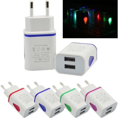 newLED USB 2 Port Wall Home Travel AC Charger