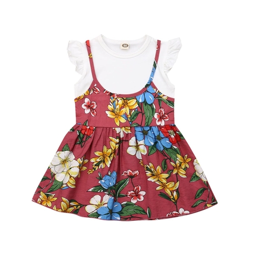 Toddler Kids Baby Girl Dress Floral