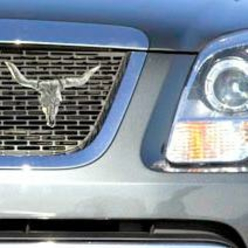 Grillie Longhorn-N Longhorn Antique Nickel Ornament, 4 x 5.75 in.