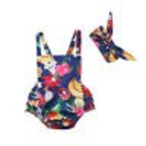 Newborn Baby Girl Clothes Flower Jumpsuit Fruit
