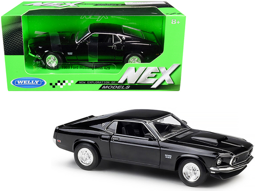 1969 Ford Mustang Boss 429 Black \NEX Models\" 1/24 Diecast Model Car