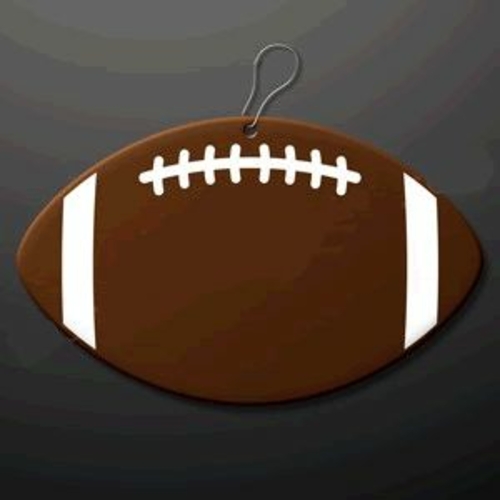 Blinkee 597386 Football Medallion Charm with J Hook for Necklace