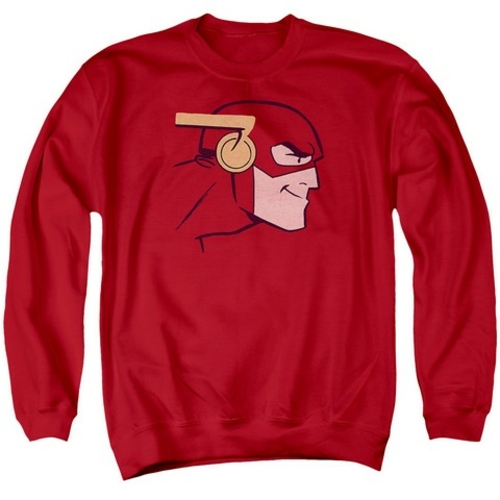 Jla-Cooke Head Adult Crew Sweat Tee, Red - 3X