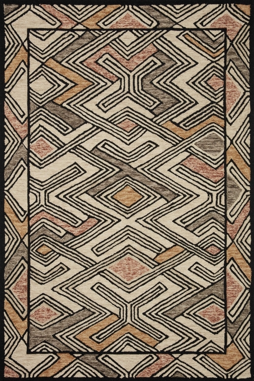 Loloi Rugs NALANAL-03IVML500R 5 x 5 ft. Floor Coverings Nala Area Rug&