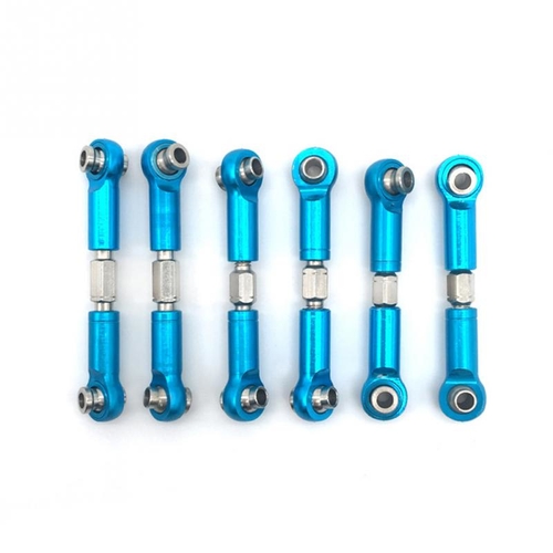 6Pcs Adjustable Metal Linkage Pull Rod Front /Rear