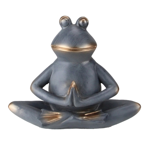 Northlight 33377618 11 in. Frog Sitting in a Sukhasana Yoga Position G