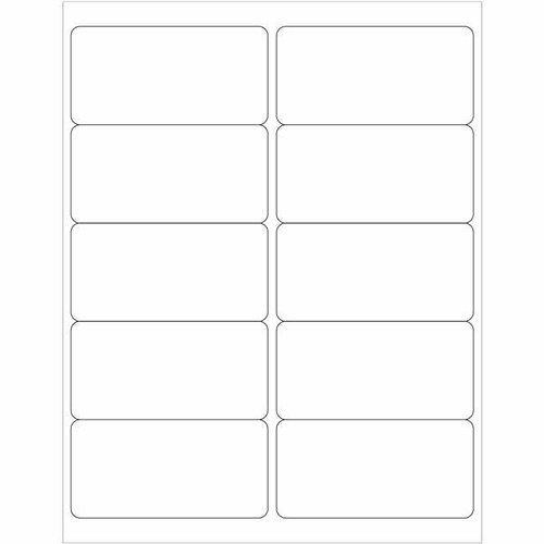 Box Partners LL124MC 4 x 2 in. White Rectangle Laser Labels& Master Ca