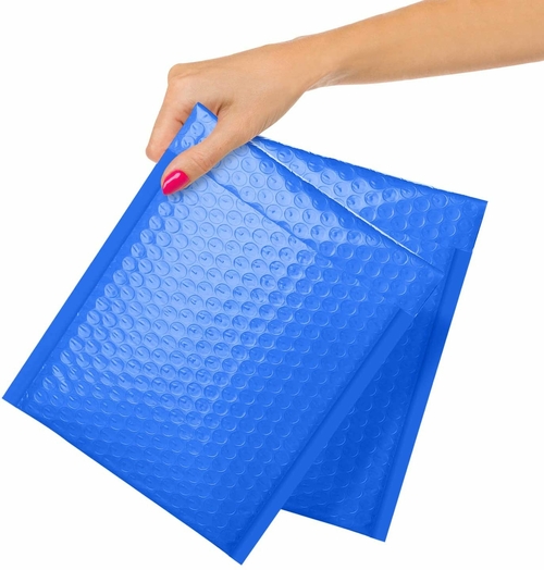 Poly Bubble Mailers 6.5" x 9", Pack of 10 Blue Padded Shipping