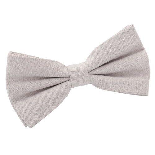 Suede Pre-Tied Bow Tie - Dove Grey
