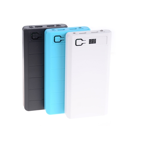 2 USB Ports 8x 18650 DIY Portable Battery Holder