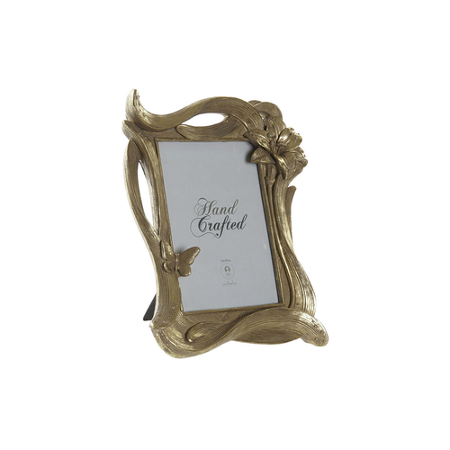 Photo frame DKD Home Decor Golden Resin Flower 21,3 x 3,5 x 25,6 cm
