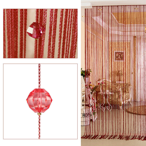 Crystal Beaded String Door Curtain Beads Room Divider Fringe Window