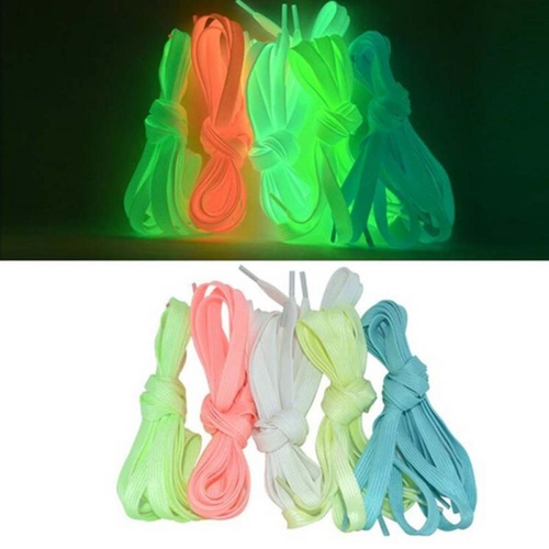 1Pair 100/120/140cm Luminous Shoelace Flat