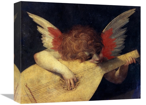 Global Gallery GCS-282033-16-142 16 in. Angel with Lute Art Print - Ro