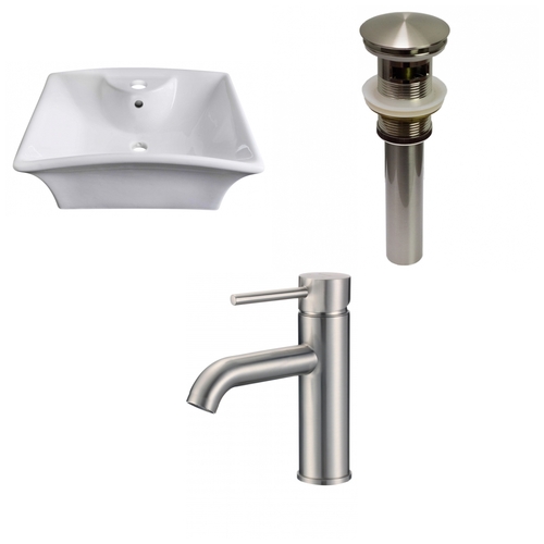 American Imaginations AI-30077 19.5 in. Above Counter White Vessel Set