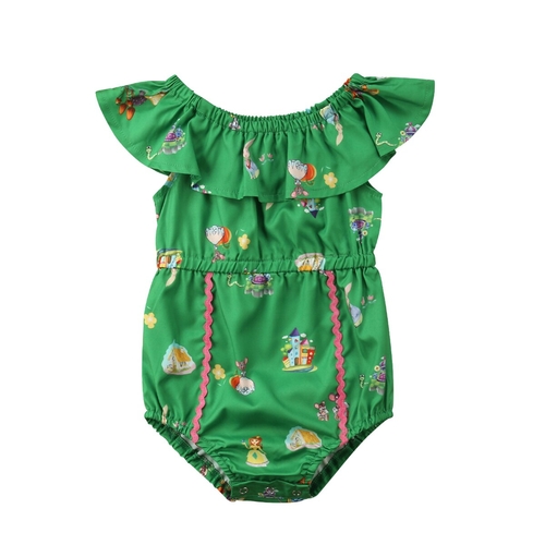  Newborn Summer New Baby Girls Cartoon Romper