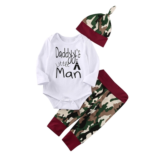 Hot Army Green Little Man Infant Baby Boys