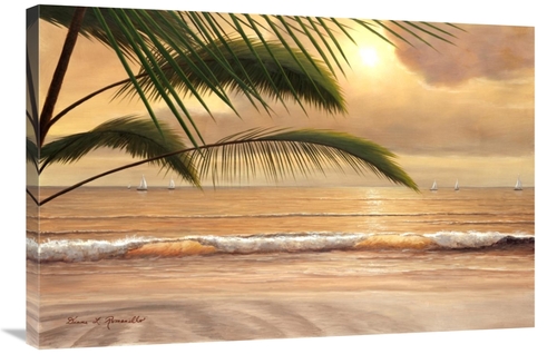 Global Gallery GCS-38443-2436-142 24 x 36 in. Sunset Surf Art Print - 