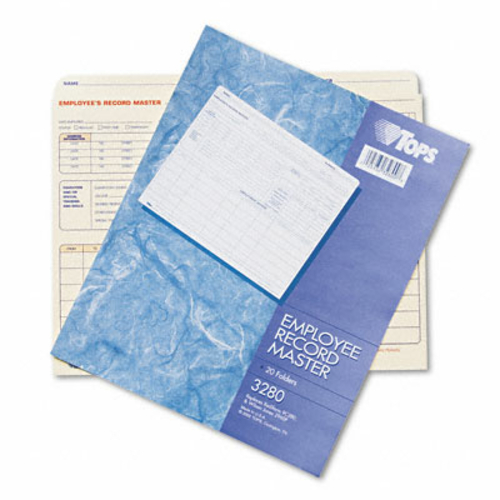 Tops 3280 Employee Record Master File Jackets  9 1/2 x 11 3/4  10 Pt. 