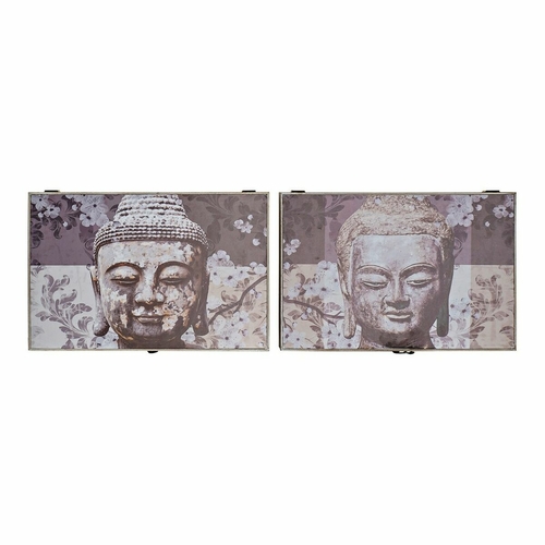Cover DKD Home Decor 8424001698608 Counter Buddha Grey Wood MDF Wood 2