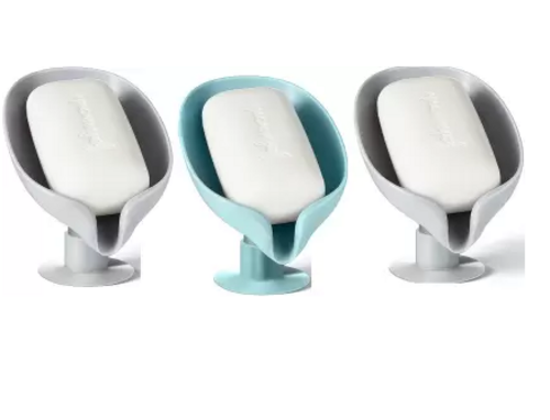 Tray with Suction Cup Stand,Bathroom Decor Dish Rack Portable Soap